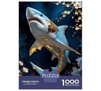 Rompecabezas De 1000 Piezas para Adolescentes Shark Gold Kintsugi Art Rompecabezas para Adultos Juego Familiar Decoración del Hogar Cumpleaños Y Navidad 52x38cm/1000pcs