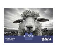 Rompecabezas De 1000 Piezas para Adolescentes Sheep in Black and White Rompecabezas para Adultos Juegos Relajantes Mejora La Memoria Ayuda A Ejercitar El Cerebro 70x50cm/1000pcs