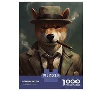 Rompecabezas De 1000 Piezas para Adolescentes Shiba Inu The Gangster Rompecabezas para Adultos Juguete Decoración De Pared Decoración De Pared Juego Desafiante Regalos 52x38cm/1000pcs