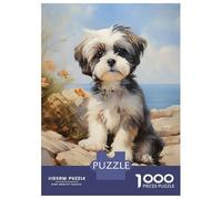Rompecabezas De 1000 Piezas para Adolescentes Shih Tzu Puppy Rompecabezas para Adultos Juegos De Relajación Corte De Precisión Regalos para Reducir El Estrés 70x50cm/1000pcs