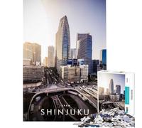 Rompecabezas de 1000 Piezas para Adolescentes Shinjuku Tokio Japón Juguete Intelectual Juegos relajantes Actividades Familiares Regalos de Amigo Invisible (tamaño 38x26cm)