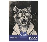 Rompecabezas De 1000 Piezas para Adolescentes Shocked Cat Rompecabezas para Adultos Juguetes Antiestrés Difícil Difícil Desafiante De Completar 70x50cm/1000pcs