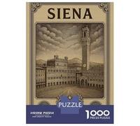 Rompecabezas De 1000 Piezas para Adolescentes Siena, Tuscany, Italy Vintage Travel Rompecabezas para Adolescentes Juego Familiar Mejora La Memoria Cumpleaños Y Navidad 70x50cm/1000pc