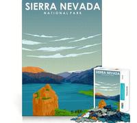 Rompecabezas de 1000 Piezas para Adolescentes Sierra Nevada, Arte de Viaje, Arte de Corte preciso, Juego Divertido para concentrarse, Tiempo de Juego Relajante, Regalo de cumpleaños (50x75cm)