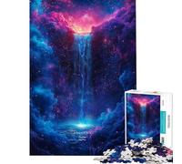 Rompecabezas de 1000 Piezas para Adolescentes Signo Acuario Cascada Rompecabezas para Adultos Juego práctico Que Mejora la Memoria cumpleaños y Navidad (tamaño 50x75cm)