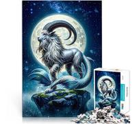 Rompecabezas de 1000 Piezas para Adolescentes Signo del Zodiaco Capricornio Desafiante Difícil Juego Educativo para cumpleaños y Navidad. 52x38cm