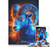 Rompecabezas de 1000 Piezas para Adolescentes, Signo Zodiacal Aries, Carnero, decoración de Pared, Juguete para la diversión Familiar, para Fortalecer el Amor Entre Parejas 50x75cm