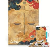 Rompecabezas de 1000 Piezas para Adolescentes Signo Zodiacal Libra Juego Familiar decoración de Pared para Fortalecer el Amor Entre Parejas 38x26cm