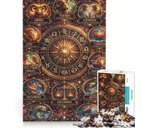 Rompecabezas de 1000 Piezas para Adolescentes Signos del Zodiaco Juegos relajantes Descompresión Intelectual cumpleaños 50x75cm