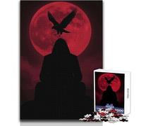 Rompecabezas de 1000 Piezas para Adolescentes, Silueta, águila y Luna roja, Juguete, Juego Intelectual, Vacaciones en casa, Pasatiempos, Regalo de Amigo Secreto, tamaño 38x52cm