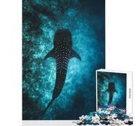 Rompecabezas de 1000 Piezas para Adolescentes Silueta de Ballena decoración del hogar Juguetes Regalo para cumpleaños Juego Educativo Cada Pieza es única tamaño 38x52cm
