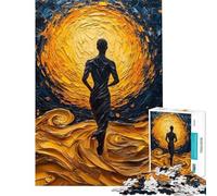 Rompecabezas de 1000 Piezas para Adolescentes Silueta de Rompecabezas con Efecto empaste Paisaje Juguete de Rompecabezas Decoración de Pared Patrón de Montaje Regalo para Reducir el estrés (38x52cm)