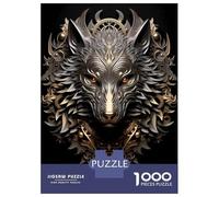 Rompecabezas De 1000 Piezas para Adolescentes Silver Wolf Majesty Rompecabezas para Adultos Juguete Decoración De Pared Decoración De Pared Juego Desafiante Regalos 38x26cm/1000pcs