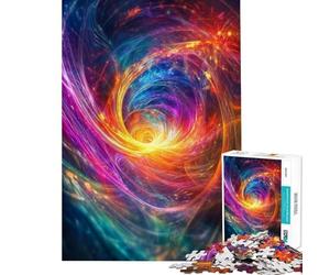 Rompecabezas de 1000 Piezas para Adolescentes Sinestesia Vórtice Cósmico Rompecabezas de 1000 Piezas Juguete Educativo Una Obra de Arte Juego Educativo Familiar (38x26cm)