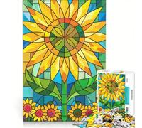 Rompecabezas de 1000 Piezas para Adolescentes Sinfonía de Girasoles Juegos Divertidos Entrena tu Cerebro y Tus Manos Mejora el Amor Entre Parejas 50x75cm