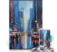 Rompecabezas de 1000 Piezas para Adolescentes Sinfonía de Luces de la Ciudad Desafiante Difícil Colección de Artistas, Bellas Artes 38x26cm