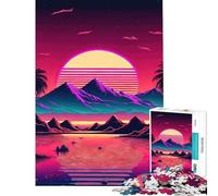 Rompecabezas de 1000 Piezas para Adolescentes Sinfonía del Atardecer eléctrico Juego Familiar desafío de Inteligencia Cerebral Juguetes adictivos Regalo artístico Actividades Familiares (38x26cm)