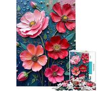 Rompecabezas de 1000 Piezas para Adolescentes Sinfonía Floral︰ Arte Floral AD Rompecabezas para Adultos Juegos relajantes Regalos para Mujeres cumpleaños y Navidad (Tamaño 50x75cm)