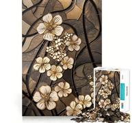 Rompecabezas de 1000 Piezas para Adolescentes Sinfonía Floral en Plena floración,Arte de Corte preciso,Juego Que estimula la Mente,Juego para Relajarse,Arte navideño para el Tiempo Libre 38x26cm