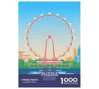 Rompecabezas De 1000 Piezas para Adolescentes Singapore Flyer Travel Rompecabezas para Adultos Juego De Ingenio para Mejorar La Memoria Regalos para Amigos Y Familiares 38x26cm/1000pcs