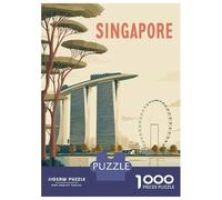 Rompecabezas De 1000 Piezas para Adolescentes Singapore Travel Rompecabezas Juego Familiar Mejora La Memoria Cumpleaños 38x26cm/1000pcs