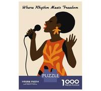 Rompecabezas De 1000 Piezas para Adolescentes Singer with Microphone, Rhythm and Freedom Rompecabezas para Adultos Juegos De Relajación Análisis Y Lógica Cumpleaños 52x38cm/1000pcs