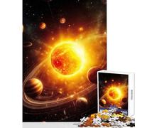 Rompecabezas de 1000 Piezas para Adolescentes Sistema Solar ardiente Juguete Educativo Regalos de cumpleaños Juegos educativos Que ayudan a ejercitar el Cerebro tamaño 38x52cm