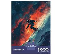 Rompecabezas De 1000 Piezas para Adolescentes Skier Jumping In Mountain Rompecabezas para Adultos Juego Práctico Pero Divertido Y Humorístico Regalos para Reducir El Estrés 70x50cm/1000pcs