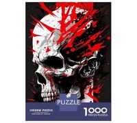 Rompecabezas De 1000 Piezas para Adolescentes Skull Head 6 Rompecabezas para Adolescentes Juego De Ingenio Mejora La Memoria Diversión En Casa Actividades, 38x26cm/1000pcs