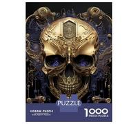 Rompecabezas De 1000 Piezas para Adolescentes Skull Machine Gold II Rompecabezas para Adultos Juegos Relajantes Decoración De Pared para Cumpleaños, Navidad 52x38cm/1000pcs