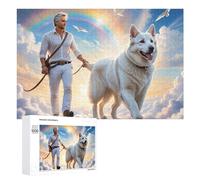 Rompecabezas de 1000 piezas para adolescentes, Sky Walk Man's Best Friend, juegos de relajación, desafío difícil, regalos únicos para cumpleaños y Navidad, 1000 unidades