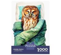 Rompecabezas De 1000 Piezas para Adolescentes Sleeping Owl Bird Art Rompecabezas para Adultos Juego Práctico Decoración del Hogar Cumpleaños Y Navidad 70x50cm/1000pcs