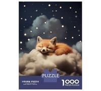 Rompecabezas De 1000 Piezas para Adolescentes Sleeping Red Fox Rompecabezas para Adultos Juegos Familiares Mejora La Memoria Cumpleaños Y Navidad 52x38cm/1000pcs