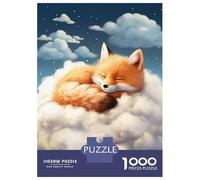 Rompecabezas De 1000 Piezas para Adolescentes Sleeping Red Fox Rompecabezas para Adultos Juegos Relajantes Mejora La Memoria Ayuda A Ejercitar El Cerebro 52x38cm/1000pcs