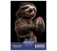 Rompecabezas De 1000 Piezas para Adolescentes Sloth American Football Rompecabezas para Adolescentes Juegos Familiares Desafío Difícil Regalos De Cumpleaños Y Únicos 52x38cm/1000pcs