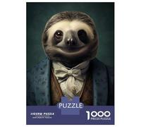 Rompecabezas De 1000 Piezas para Adolescentes Sloth Animal Funny Rompecabezas para Adultos Juguetes Antiestrés Corte De Precisión Regalos para Amigos Y Familiares 38x26cm/1000pcs