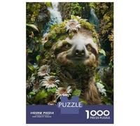 Rompecabezas De 1000 Piezas para Adolescentes Sloth in Amazon Rainforest Rompecabezas para Adultos Juego Práctico Decoración Gran Regalo para Jugar 38x26cm/1000pcs