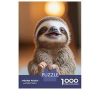Rompecabezas De 1000 Piezas para Adolescentes Smiling Sloth Rompecabezas para Adultos Juguete Decoración De Pared Decoración De Pared Juego Desafiante Regalos 38x26cm/1000pcs