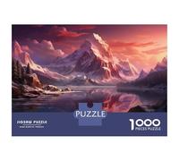 Rompecabezas De 1000 Piezas para Adolescentes Snow-Capped Mountain Peaks Rompecabezas para Adultos Juego De Ingenio Desafío Difícil Cumpleaños 38x26cm/1000pcs