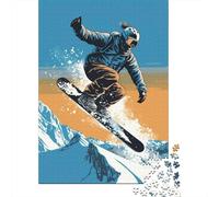 Rompecabezas De 1000 Piezas para Adolescentes Snowboarding Adventure Gear Rompecabezas para Adultos Juguetes De Bricolaje Difícil Difícil Diversión En El Hogar Actividades, 70x50cm/1000pcs