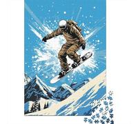 Rompecabezas De 1000 Piezas para Adolescentes Snowboarding Adventure Rompecabezas para Adolescentes Juego De Ingenio Una Obra De Arte Diversión En Casa Actividades, 52x38cm/1000pcs