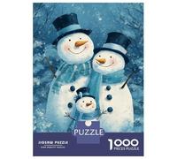 Rompecabezas De 1000 Piezas para Adolescentes Snowman Family Winter Scene Rompecabezas para Adultos Juegos Relajantes Corte De Precisión Cumpleaños 70x50cm/1000pcs
