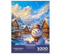 Rompecabezas De 1000 Piezas para Adolescentes Snowman Winter Wonderland Rompecabezas para Adultos Juegos Relajantes Decoración De Pared 38x26cm/1000pcs