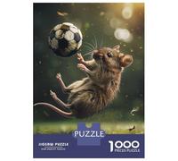 Rompecabezas De 1000 Piezas para Adolescentes Soccer Football Mouse Ball Rompecabezas para Adultos Juguetes Antiestrés Corte De Precisión Regalos para Amigos Y Familiares 70x50cm/1000pcs