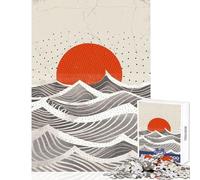 Rompecabezas de 1000 Piezas para Adolescentes Sol del Desierto Juego práctico para la diversión Familiar Juguetes antiestrés Que mejoran el Amor Entre Parejas (50x75cm)