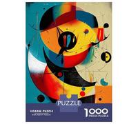Rompecabezas De 1000 Piezas para Adolescentes Solar Orbit - Cosmic Abstract Geometry in Cyan, Vermillion, and Gold Rompecabezas para Adultos Juego Práctico Decoración del Hogar Cum