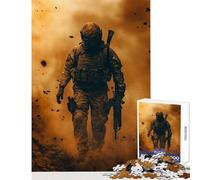 Rompecabezas de 1000 Piezas para Adolescentes Soldado en una Nube de Polvo Juguetes antiestrés Regalos para Mujeres y Hombres Juego Imposible Interesante reducción del estrés tamaño 38x26cm