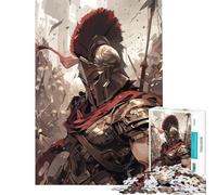 Rompecabezas de 1000 Piezas para Adolescentes Soldado Espartano en Guerra Juego de ingenio Juguetes educativos Gran Regalo para Juegos y decoración del hogar (Tamaño 38x26cm)