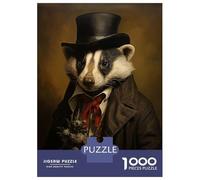 Rompecabezas De 1000 Piezas para Adolescentes Sophisticated Badger Rompecabezas para Adultos Juego Práctico Carrera De Velocidad De Manos Regalos Y Cumpleaños Únicos 52x38cm/1000pcs