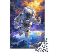 Rompecabezas De 1000 Piezas para Adolescentes Space Astronaut Floating Art Print Rompecabezas para Adultos Juegos Divertidos Decoración Ayuda A Ejercitar El Cerebro 52x38cm/1000pcs